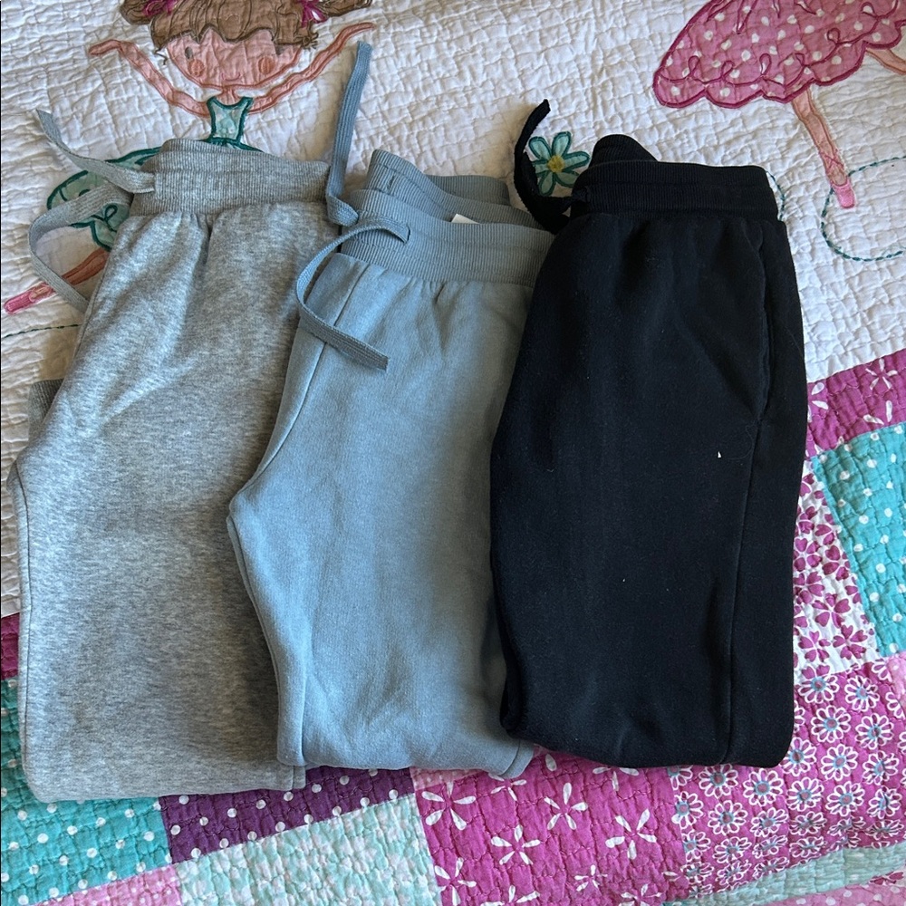 H&M Kids Jogger Pants bundle - Gray, Light Blue, and Black